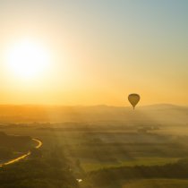 Let balonem od Liberec Makro do Uhelná